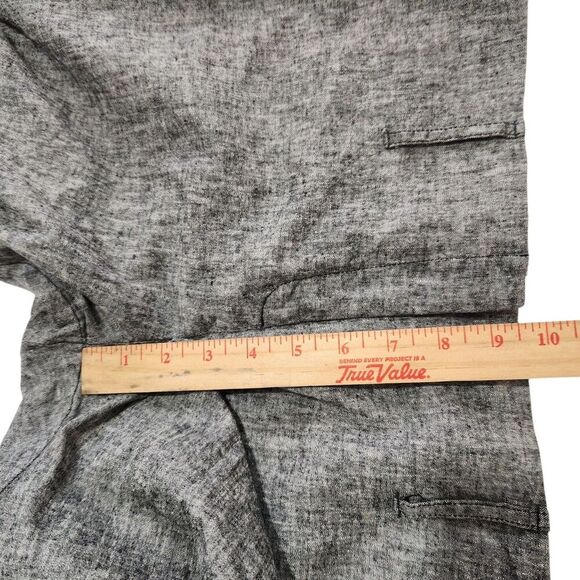 Bcx Capri Pants For Women Size 13 Gray Linen Blend Flat Front - Picture 8 of 13